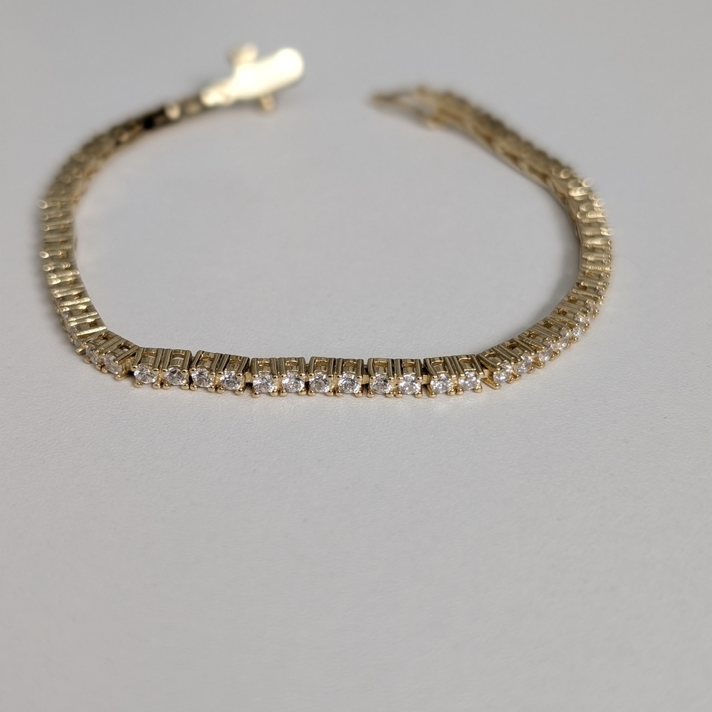 14K Gold Plated Gold Tennis Bracelet